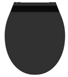 Duroplast WC-bril SLIM BLACK met soft-close en quick-release, zwart