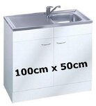 Keukenblok Klassiek 60 Wit met RVS aanrecht 100cm x 60cm RAI-0011 Keukenblok Klassiek 60 Wit met RVS aanrecht 100cm x 60cm RAI-0011