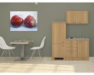 Kitchenette Nano beukenhoutdecor 160 cm incl. Inbouwapparatuur HRG-0599 Kitchenette Nano beukenhoutdecor 160 cm incl. Inbouwapparatuur HRG-0599