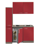 Kitchenette Rood 130cm met koelkast POTTO-641
