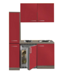 Kitchenette Rood 130cm met koelkast POTTO-641 Kitchenette Rood 130cm met koelkast POTTO-641