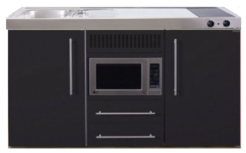 MPM 150 Zwart mat met koelkast en magnetron RAI-956