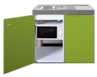 MKM 100 Groen met koelkast en losse magnetron RAI-9571