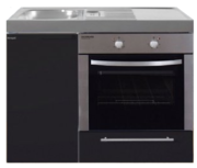 MKB 100 Zwart mat met  oven RAI-9543