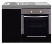 MKB 100 Zwart metalic met  oven RAI-9542