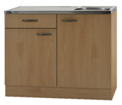 Keukenblok Klassiek Beuken 60 met een la, RVS aanrecht 100cm x 60cm OPT-99 Keukenblok Klassiek Beuken 60 met een la, RVS aanrecht 100cm x 60cm OPT-99