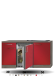 Kitchenette Imola Rood Glans 130cm HRG-88 Kitchenette Imola Rood Glans 130cm HRG-88