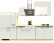 Keuken Abaco 300cm parel Shiny incl afzuigkap, koosplaat en spoelbak HRG-5590 Keuken Abaco 300cm parel Shiny incl afzuigkap, koosplaat en spoelbak HRG-5590