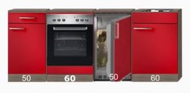 Kitchenette 220cm incl inbouw oven en onderbouw koelkast RAI-4682