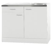 Keukenblok Klassiek 50 + RVS aanrecht 100cm x 50cm met een la OPTI-187 Keukenblok Klassiek 50 + RVS aanrecht 100cm x 50cm met een la OPTI-187