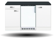 Kitchenette Wit 150cm met koelkast HRG-73101 Kitchenette Wit 150cm met koelkast HRG-73101