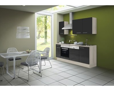Kitchenette 210 antraciet hoogglans incl all apparatuur RAI-0352