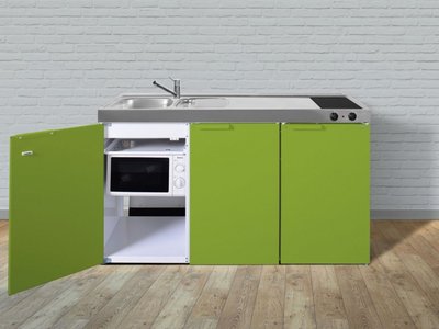 MKM 150 Groen met losse magnetron en koelkast RAI-335