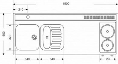 MPB 150 Bruin met koelkast en oven RAI-936