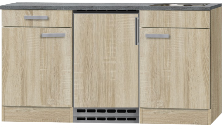 Kitchenette Neapels 150cm met koelkast en e-kookplaat HRG-08