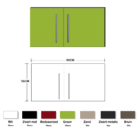 Metalen wandkast groen 90cm RAI-835 afbeelding