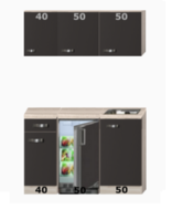 Kitchenette Faro Antraciet 140cm HRG-5259 afbeelding