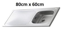 RVS aanrechtblad opleg 80cm x 60cm RAI-384 afbeelding