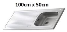 RVS aanrecht opleg 100 x 50 cm afbeelding