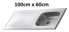 RVS aanrechtblad opleg 100cm x 60cm RAI-385 afbeelding