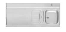 RVS aanrechtblad opleg 150cm x 60cm RAI-387 afbeelding