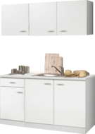 Keukenblok 150cm wit klassik met rvs spoelbak RAI-0099 afbeelding