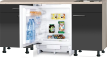 keukenblok 150cm Antraciet Glans incl. inbouw koelkast RAI-3900 afbeelding