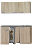 kitchenette 130 houtnerf incl koelkast en e-kookplaat RAI-3321 afbeelding
