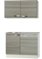Kitchenette 120cm Vigo incl al inbouw vaatwasser RAI-2324 afbeelding