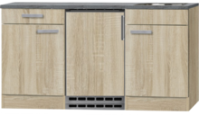 Kitchenette Neapels 150cm met koelkast en e-kookplaat HRG-08 afbeelding