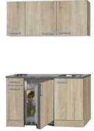 kitchenette 130 houtnerf incl koelkast en e-kookplaat RAI-3322 afbeelding