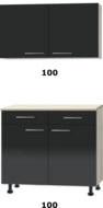 Buffetkast 100cm met stelpoten RAI-775