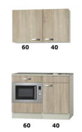 Kitchenette 100cm met onderbouw magnetron OPTI-110 afbeelding