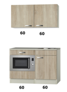 Kitchenette Lagos 120cm met onderbouw magnetron OPTI-112 afbeelding