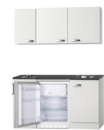 Kitchenette Wit hoogglans 130 CM incl. koelkast HRG-13224 afbeelding