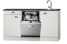 Kitchenette 150cm wit hoogglans met vaatwasser RAI-4435 afbeelding