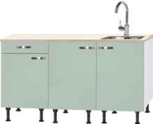 Keukenblok-150-cm-groen-RAI-925 Keukenblok-150-cm-groen-RAI-925