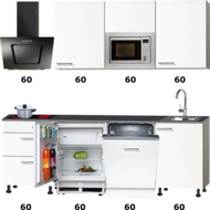 Complete rechte keuken Torge 240cm incl inbouw apparatuur RAI-8800 afbeelding