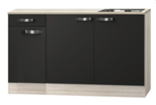 keukenblok Antraciet 130 cm incl spoelbak RAI-04837 afbeelding