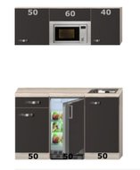 keukenblok 150cm met koelkast, wandkasten en magnetron RAI-909 afbeelding