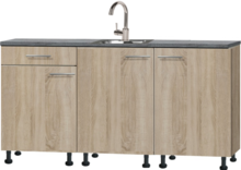 keukenblok 180cm houtnerf met plinten RA-3331 afbeelding