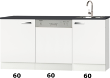 keukenblok 180cm met inbouw vaatwasser RAI-0987 afbeelding