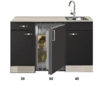 Kitchenette Faro Antraciet 120cm HRG-5395 afbeelding