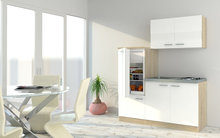 keukenblok 160 cm wit eiken KICH-225 afbeelding
