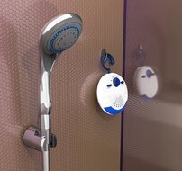 Handdoucheset met douche radio, chroom antikalk nozzles 3 functies douchekop: Ø ca. 7 cm flexibele metalen doucheslang, lengte: ca. 150 cm hoogwaardig douche radio - batterijen niet meegelev