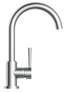 CORNWALL ééngreepsmengkraan keuken met ronde uitloop, lage druk, chroom lage druk kraan - alleen geschikt voor lage druk boilers/kleine accumulatoren (onder wastafel model) met hoge ronde uitloop