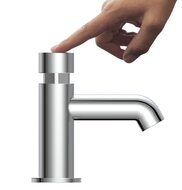 LIMA zelfsluitende fonteinkraan, chroom keramische schijven bediening door drukknop en sluit automatisch vervangbaar ventiel bovenstuk mousseur KIWA-gekeurd besparing van water door beperkte