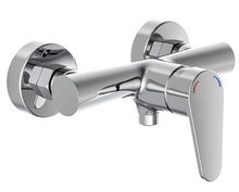 PICO ééngreepsmengkraan douche, chroom keramische schijven geluidsarme, verwisselbare 35 mm cartouche Eco-Click functie en kinderbeveiliging ½" (Ø ca. 1,9 cm) verbinding voor doucheslang met afbeelding