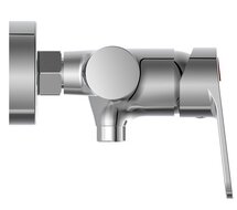 PICO ééngreepsmengkraan douche, chroom keramische schijven geluidsarme, verwisselbare 35 mm cartouche Eco-Click functie en kinderbeveiliging ½" (Ø ca. 1,9 cm) verbinding voor doucheslang met