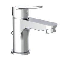 FUTURA DVGW ééngreepsmengkraan wastafel, chroom hochwaardige verchroming volgens DIN EN 248 bijzonder stil - geluidsklasse A geluidsarme, verwisselbare 35 mm-cartouche 1 ¼" (Ø ca. 4 cm) afvoer afbeelding